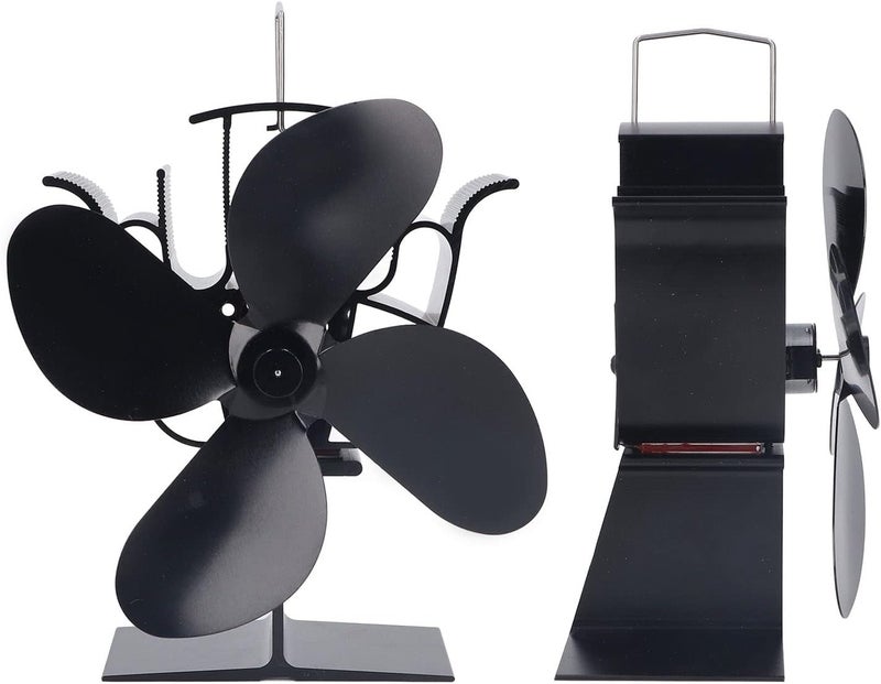 woobles Fireplace Stove Fan, 4 Blades Quiet High Temperature Resistant Heat Powered Stove Fan, Fireplace Fan for Wood/Log Burner - Image 5